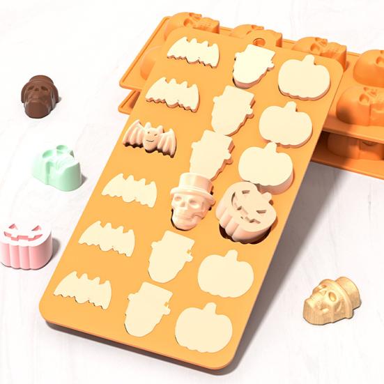 Silicone Chocolate Mold Skull Shape Candy Molds Flexible Baking Mold for Gummy Jelly Ice Cube Fruit Snack
