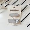 Korean Silver Hairpin: Gentle, Stylish Art BB Clip for Girls - High-Grade Leather Children's Bangs Clip
