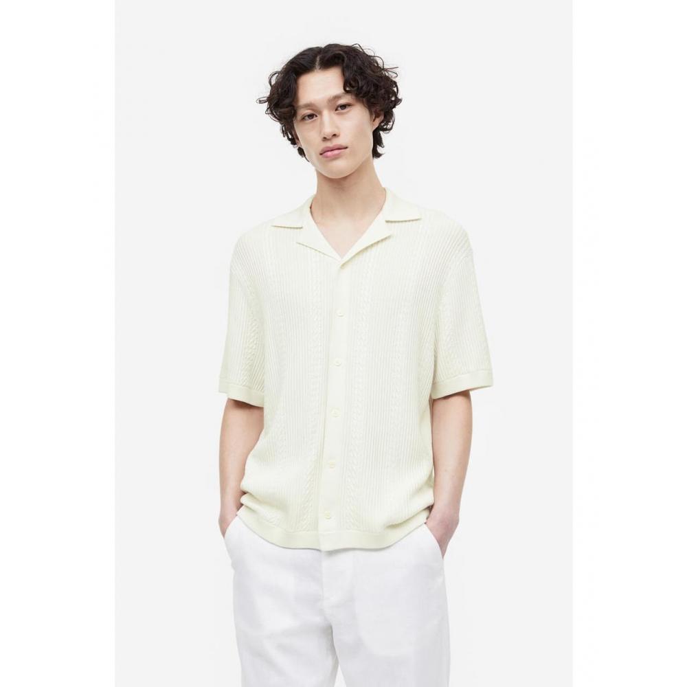 

Рубашка фактурной вязки HM Regular Fit, белая 1137833001