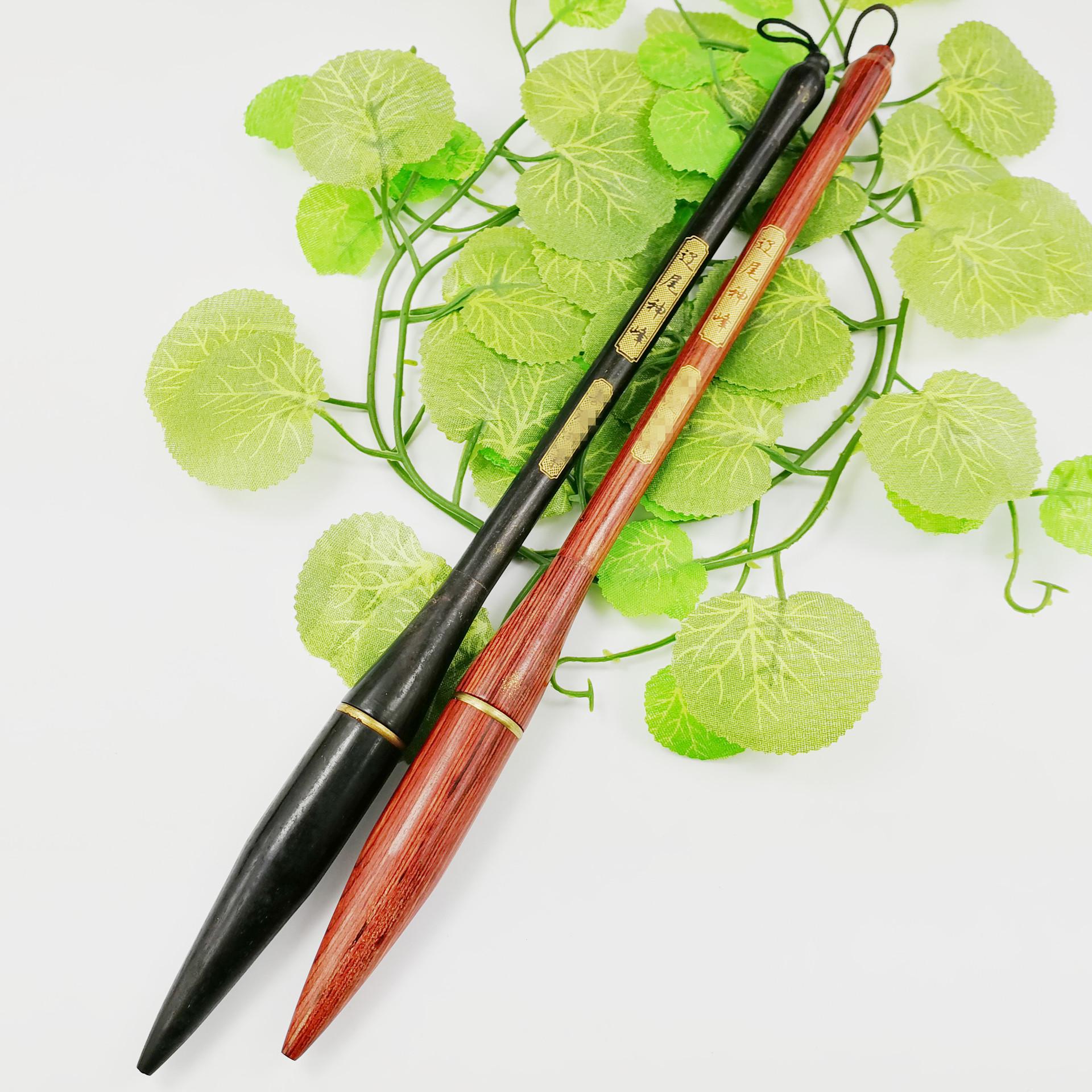 Ebony Rosewood Wolf Hair Brush with Cap - Pure Wolf Hair Liao Wei Shen Feng 10110 Ebony Liao Tail Shen Feng