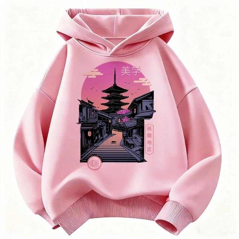 Y2K Japanes Style Sweatshirt Gothic Manga Kids Cat Children's Sweatshirt Cute Hoody for Boys Girls Autumn Winter Casual Hoodies