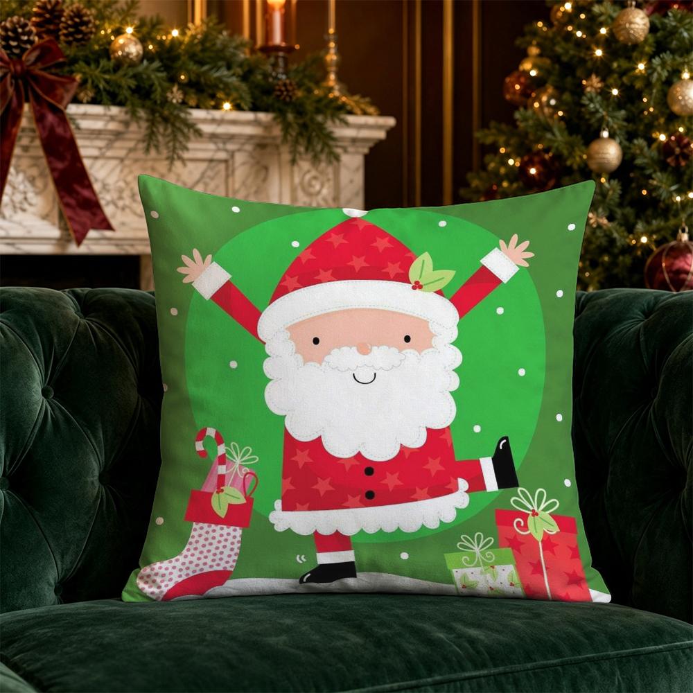 Christmas Cute Throw Pillow Covers Pattern Cushion Cover Suitable for Sofa Bedroom Car Pillow Cover
