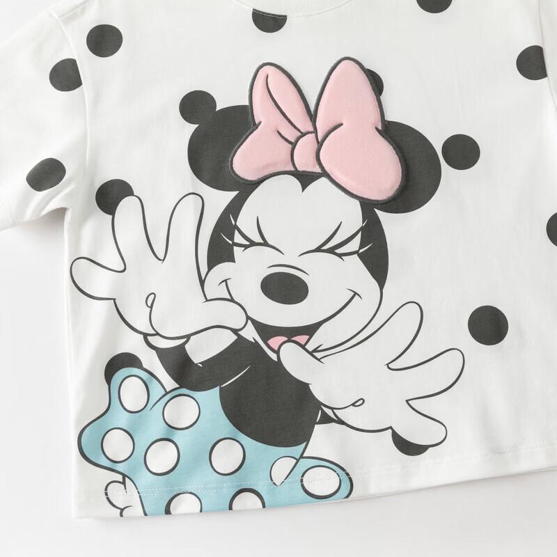 DAVE&BELLA Disney Girls' Cool-Feel Antibacterial Short-Sleeve T-Shirt