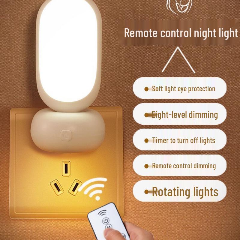 Remote-Control Night Light: Child's Bedroom Sleep Light & Baby Feeding Lamp with Eye Protection