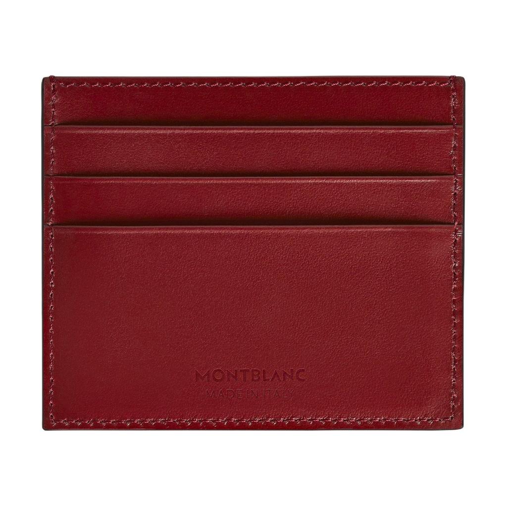Montblanc Meisterstück Hexagonal White Star Logo Full Grain Leather Card Holder Men Card Holder Brown 198809