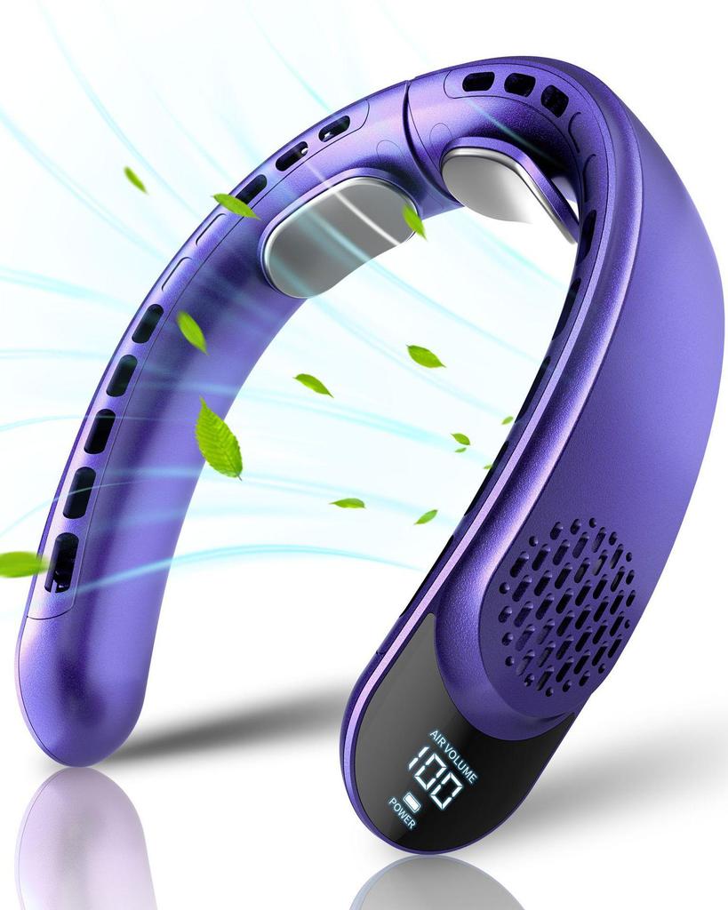 Silent Cooling Neck-Hanging Mini Fan: Rechargeable USB, Long Battery Life