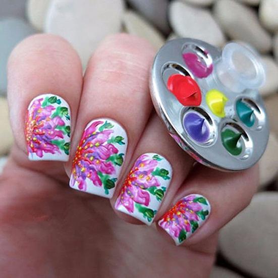 Mini Claw Ring Palette 3D Printed Nail Art Color Palette Mixing Ring Portable Small Nail Color Blending Tray for Nail Polishes