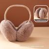 Women's Winter White Plush Windproof Earmuffs with Extra Warmth and Cold Protection.