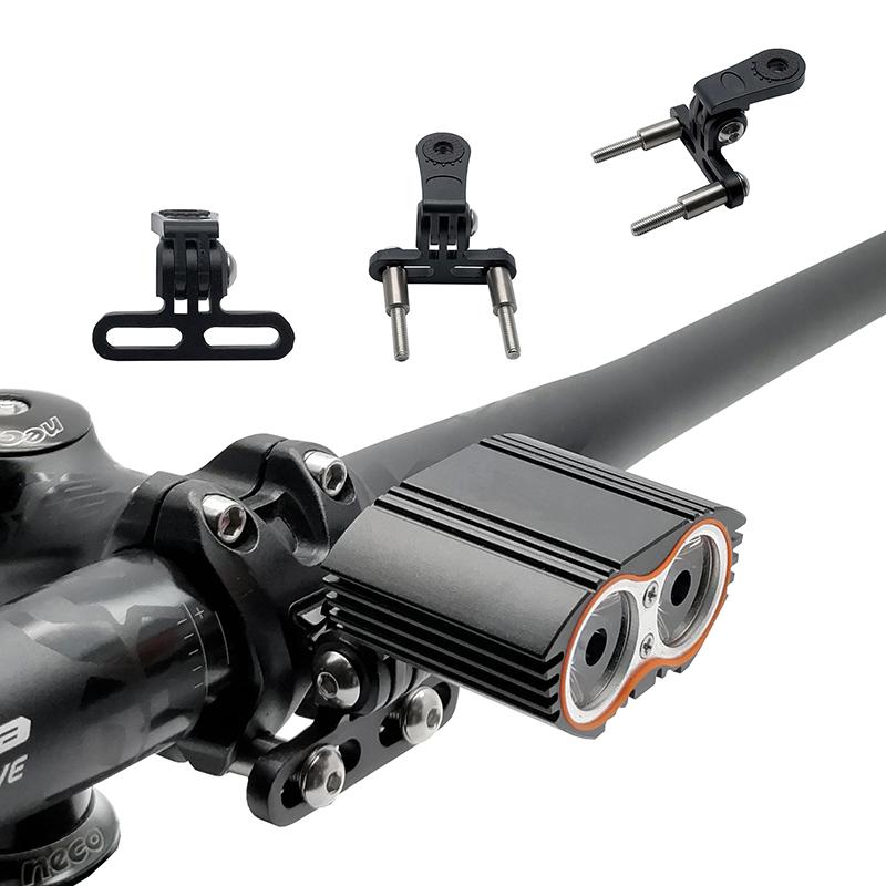 Supporto per Manubrio Faro Bicicletta Lega di Alluminio Clip Supporto Luce Anteriore Ciclismo Connettore Supporto Fotocamera Portapacchi Lampada