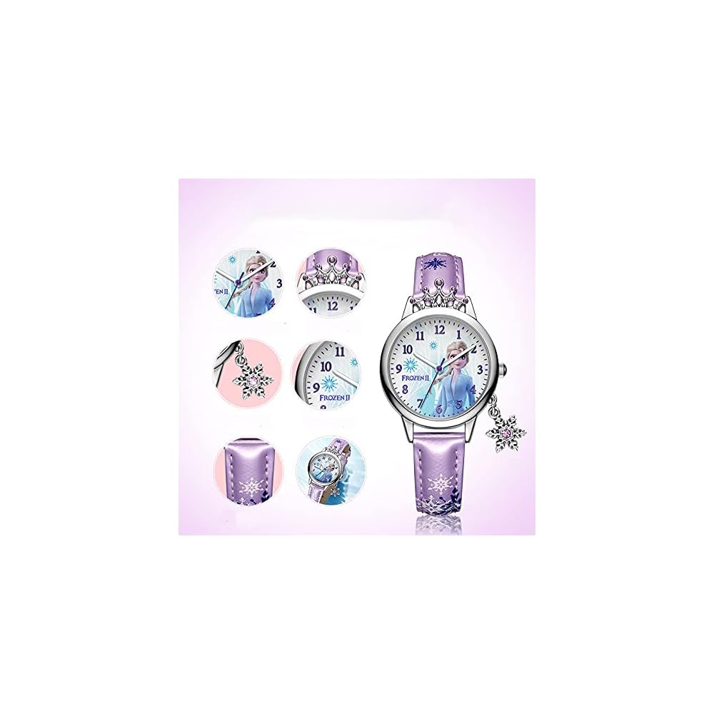 Disney Girls' Elsa and Anna Pink Watch 020 Gift Edition Kids' Wristwatch