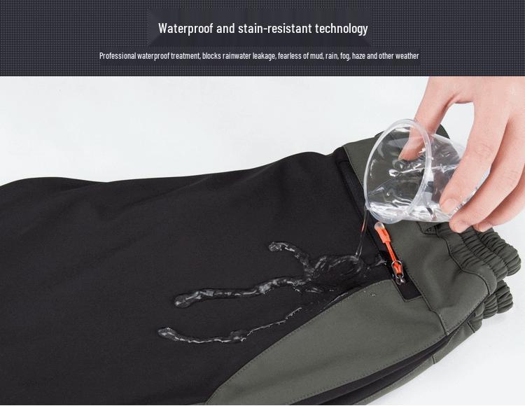 Pantaloni Softshell Unisex pentru Exterior, Rezistenți la Vânt, Călduroși, pentru Drumeții - Impermeabili, Respirabili, cu Fleece, pentru Toamnă și Iarnă