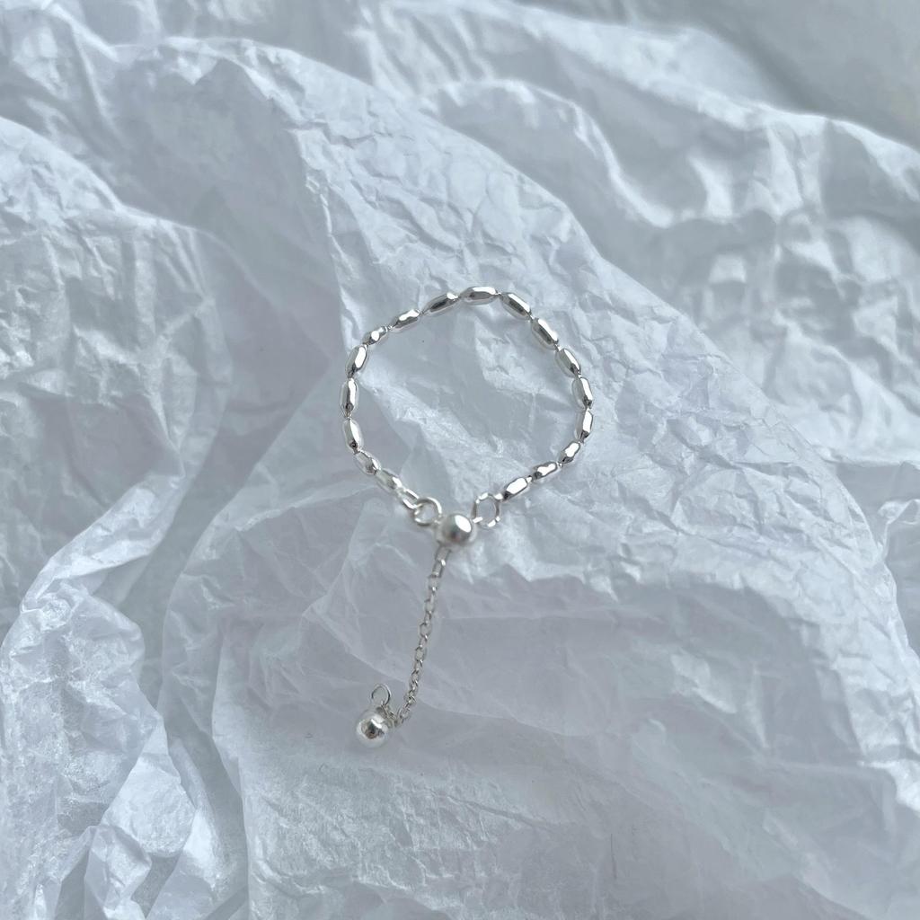 Korean Style Dongdaemun S925 Sterling Silver Adjustable Chain Ring for Women