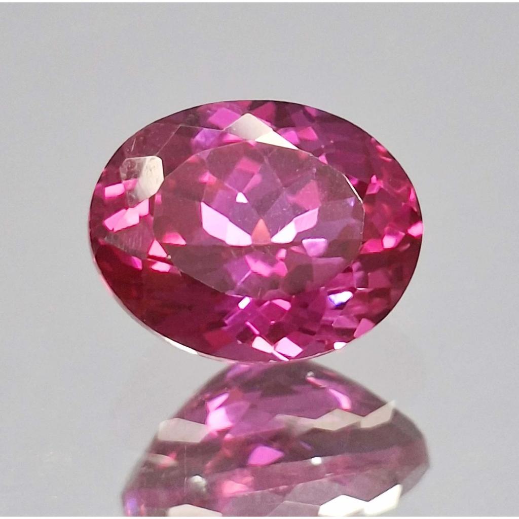 Fabulous Natural Dark Pink Sapphire 9-11 Ct Oval Cut Certified Loose Gemstone