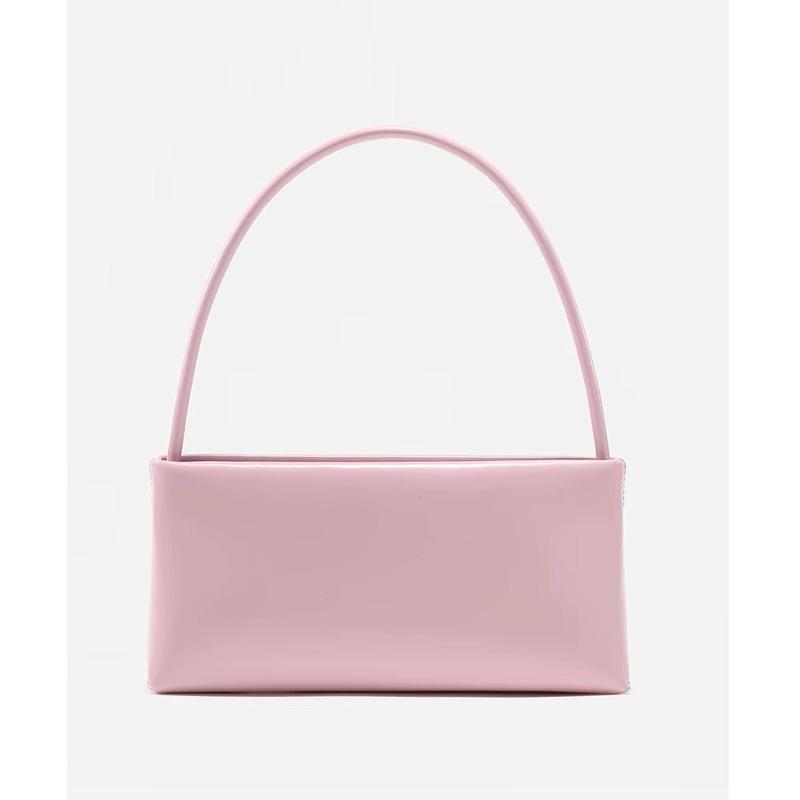 Vintage Underarm Bag Women Split Cow Leather French Style Simple Shoulder Crossbody Bags for Female