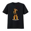 T-shirt con Stampa Welsh Terrier per Moda Casual vintage Lavato uomo abbigliamento designer Versatile Elasticizzato Morbido Unisex Traspirante