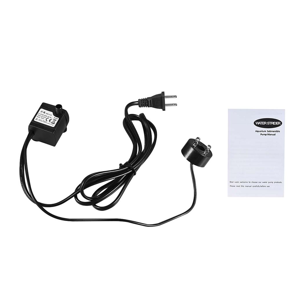 150L/H 2W Submersible Water Pump with 4 LED Light Ultra Quiet for Pond Aquarium Fish Tank Tabletop