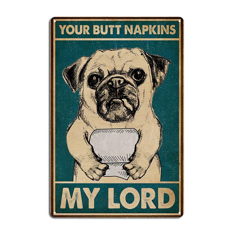 Ratel Your Butt Napkins My Lord Raccoon Retro Metal Signs Club Home Classic Cave Pub Wall Decor Tin Sign Posters Dinasaur