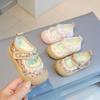 Baby Walking Shoes, Toddler Shoes, Square-toed Floral Canvas Shoes, Girls' Infant Shoes, Breathable Sneakers for Toddlers, Stylish