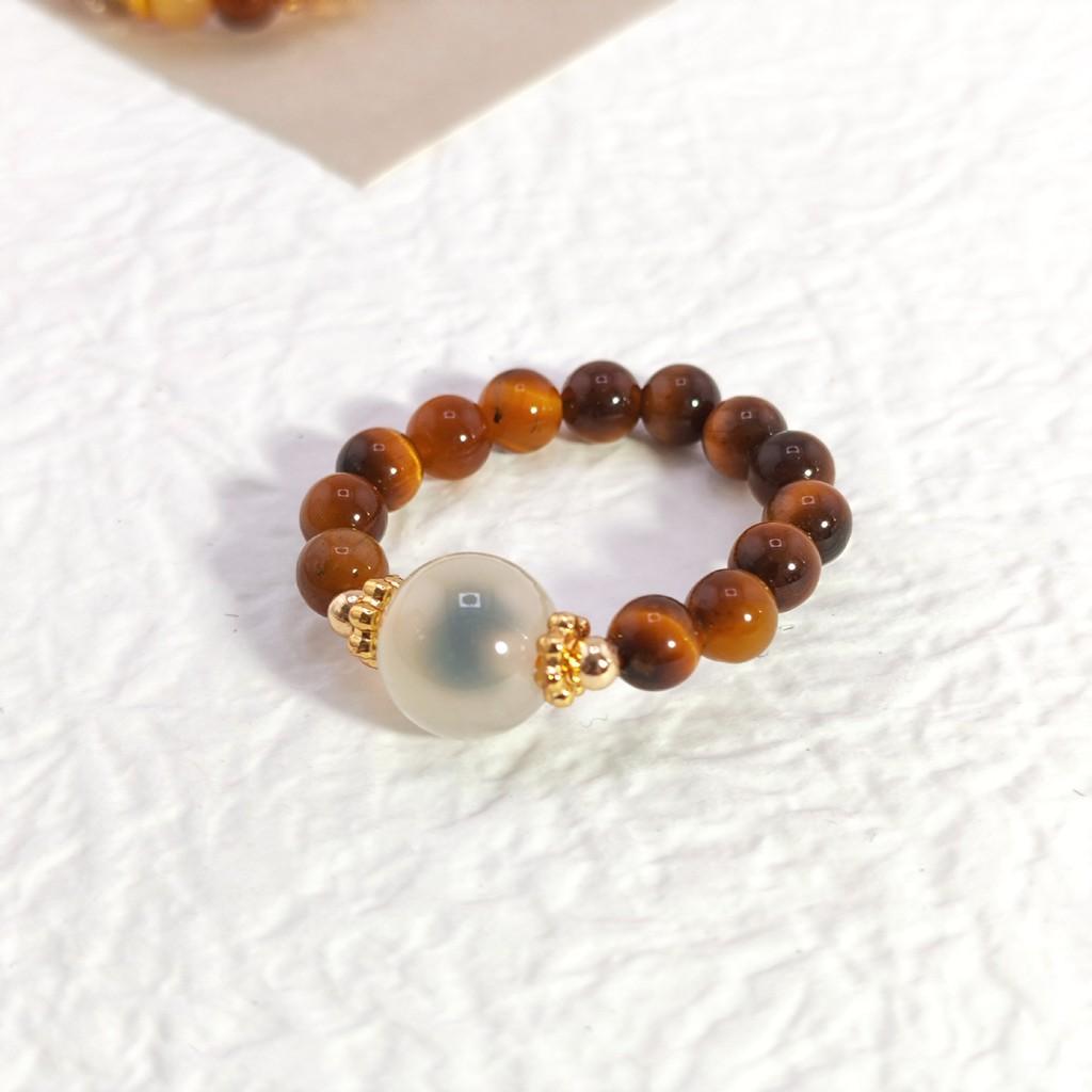 Crystal Trendy Womens Beaded Rings Set Showcasing Rich Colors And Design Elegant