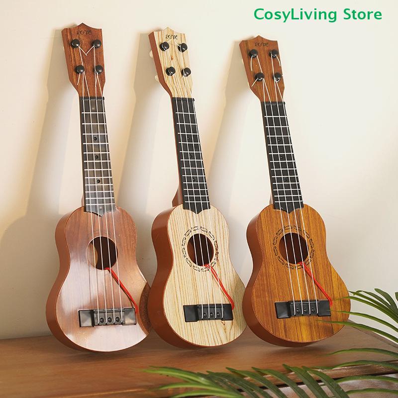 26/35cm Gitarre Schreibtisch Dekoration 4 Saiten Musikinstrument Mit Paddeln Simulierend Yukrili