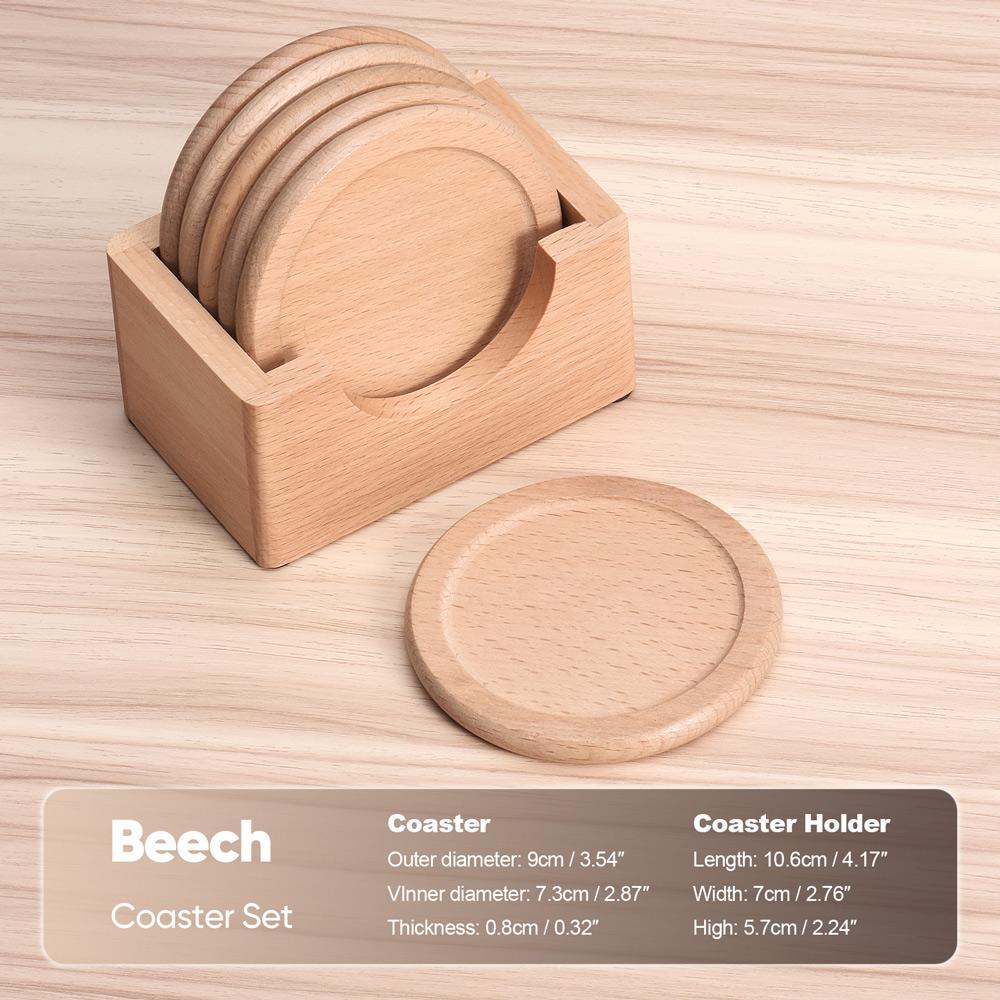 

6 шт./комплект пустых деревянных подставок под чашки для чая и кофе, декоративная подставка, прочная, термостойкая, квадратная, круглая, подставка для напитков, чаша, держатель для чайника 6pcs(set) - No Logo