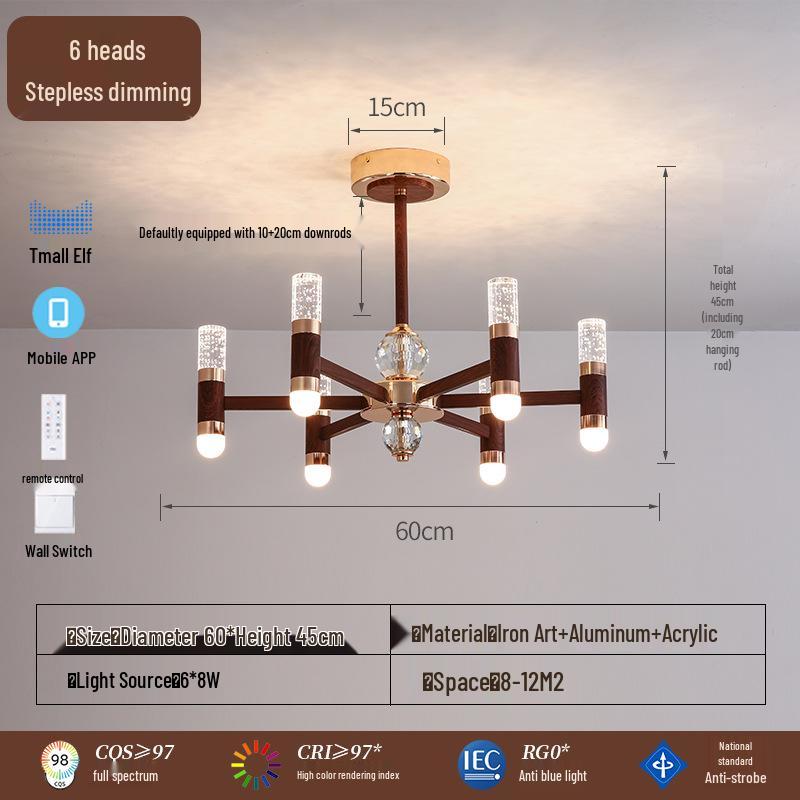 French Retro Branch Chandelier: Chinese Style Living Room & Hall Main Light for High-End, Horizontal Zhongshan Home Decor.