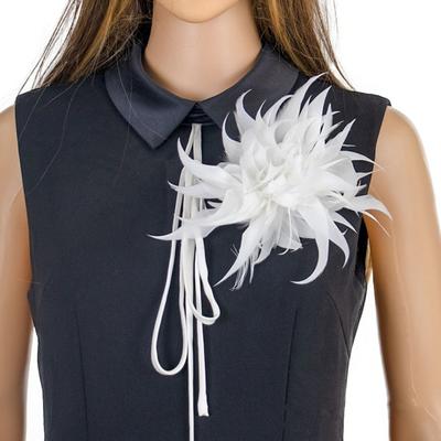 Cloth Feather Flower Brooch Decorative Clothing Pin Suit Lapel Shawl Scarf Badge Women Wedding Party Accessories