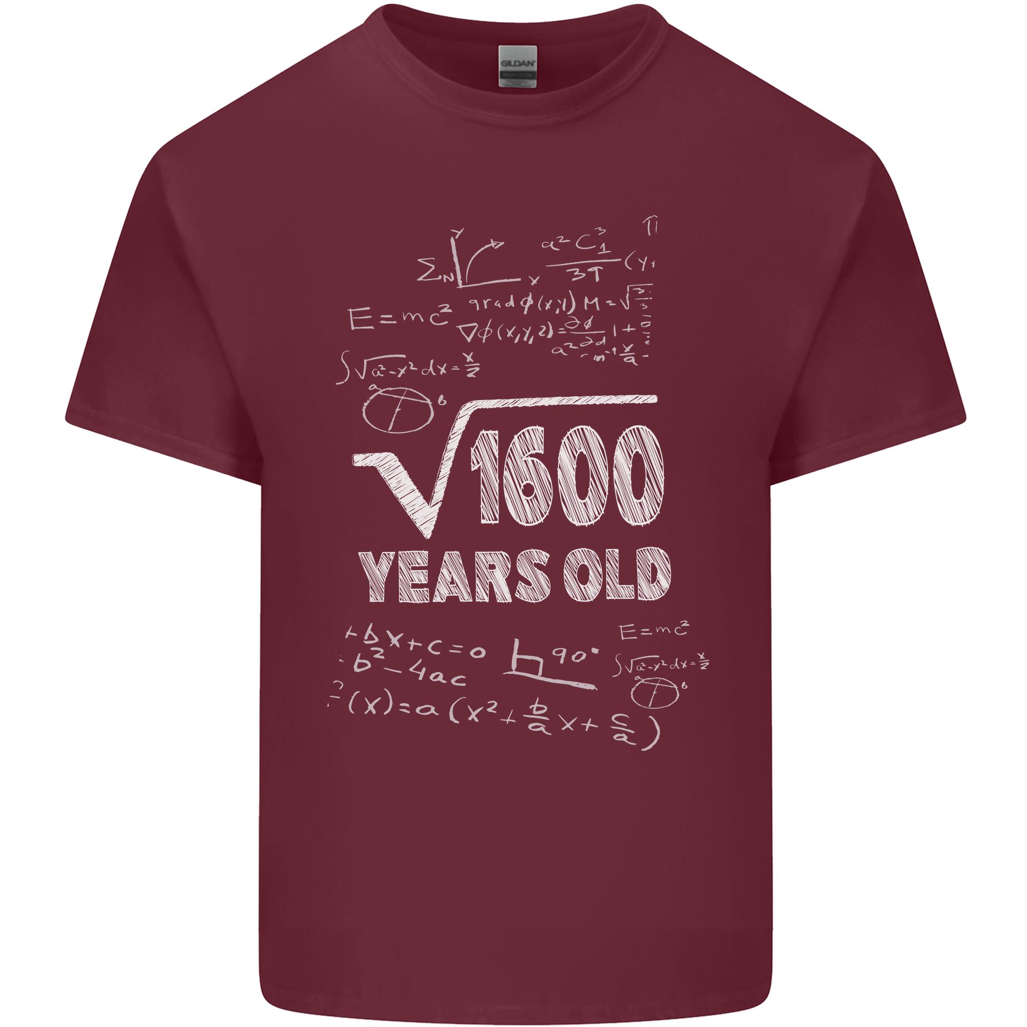 40th Birthday 40 Year Old Geek Funny Maths Unisexs Light Cotton TShirt S