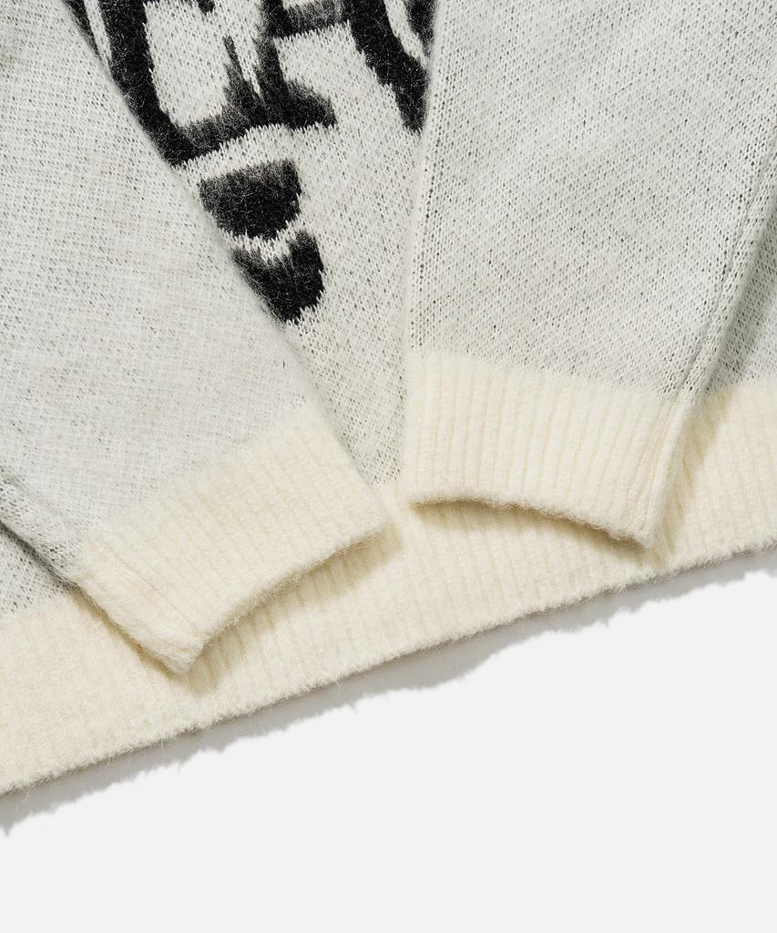 VASTIC Bone Graphic Brush Knit_White
