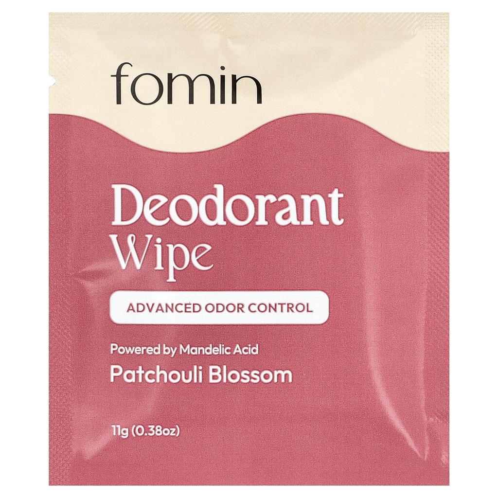 Fomin, Deodorant Tissues, Patchouli Blossom, 15 Individually Wrapped Wet Tissues