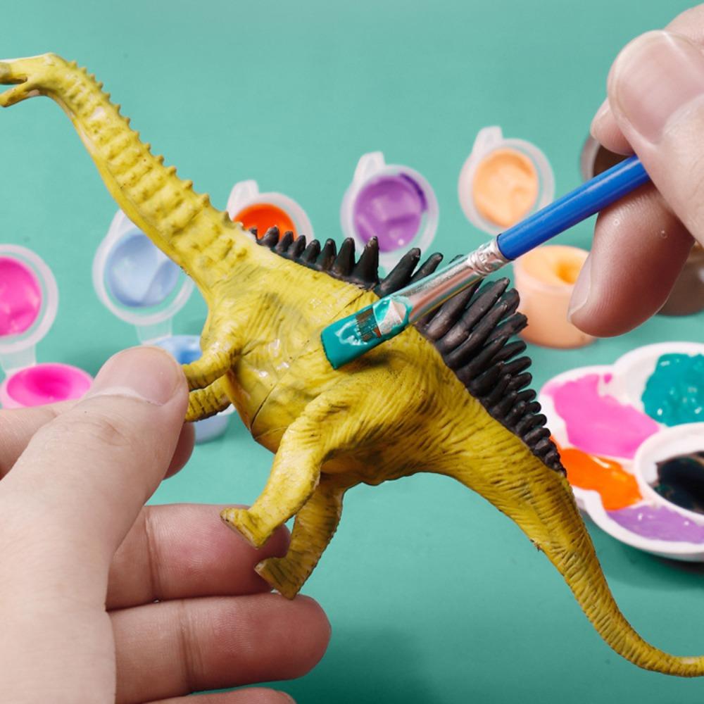 Cartoon Dinosaur DIY Painting Animal Dinosaur Doll Hand-made Graffiti Dinosaur  Art Supplies