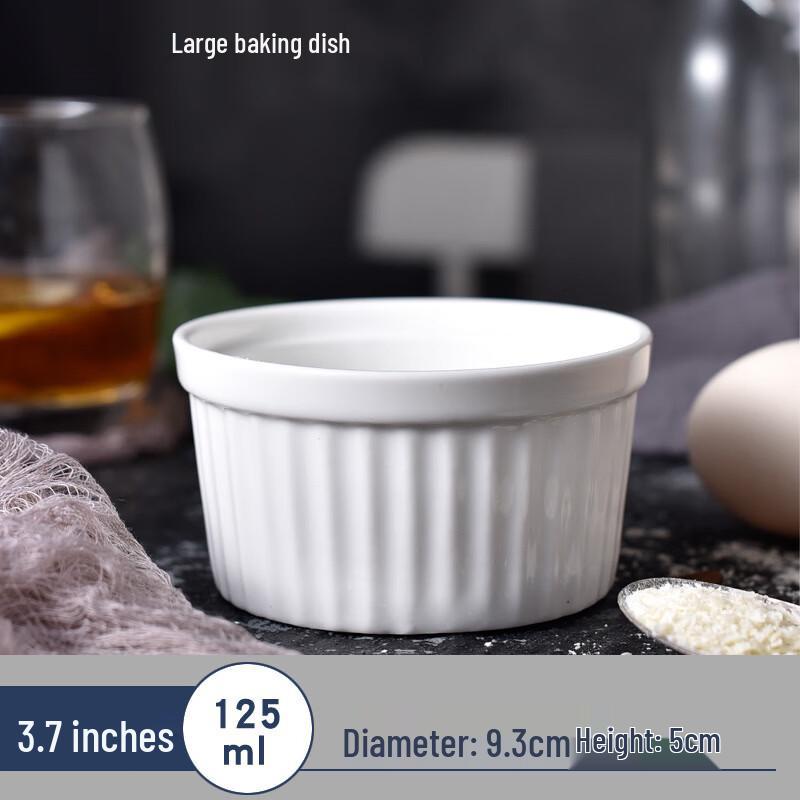 Yuyi Angel Round Pure White Ceramic Baking Bowls