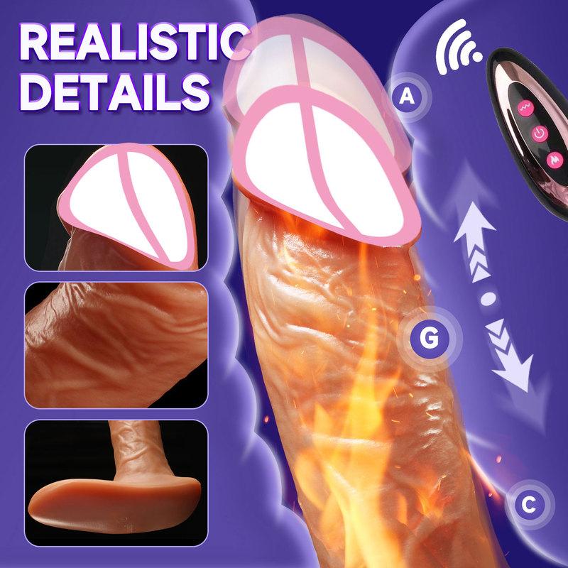 Thrusting Dildo Vibration Penis Soft Realistic Wearable Cock Remote Control  18Masturbators Anal Adult Toys Sex Toys For Women