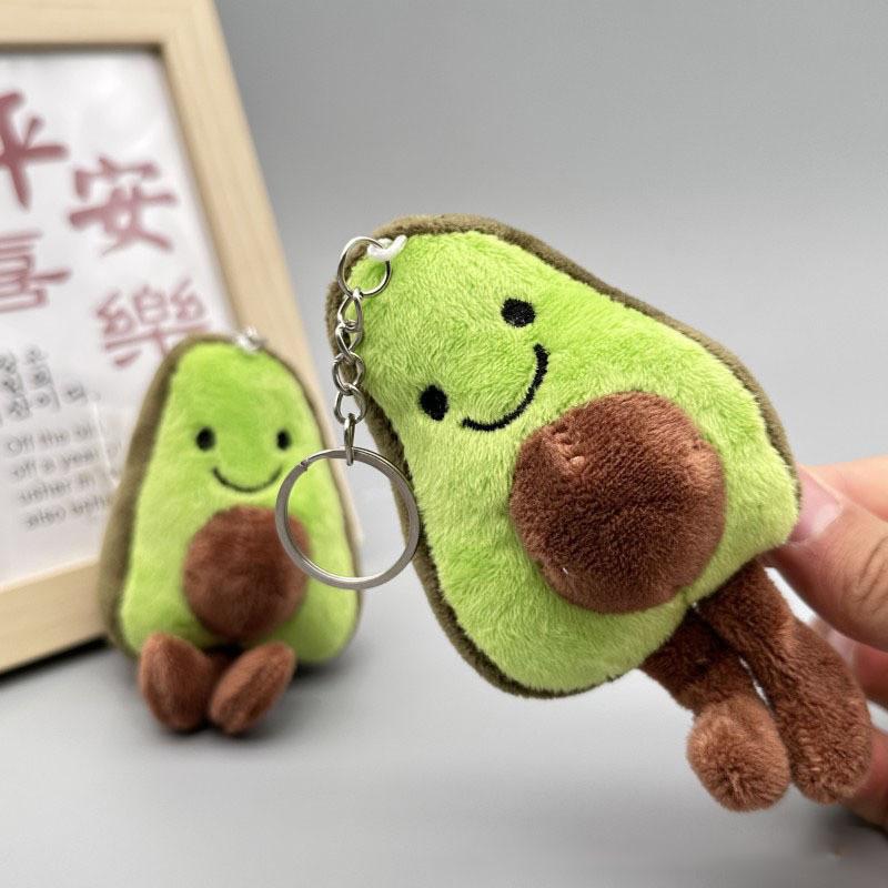 Avocado Cute Keychain Plush Toy Girls Kids Backpack Decoration Ornament Hanging