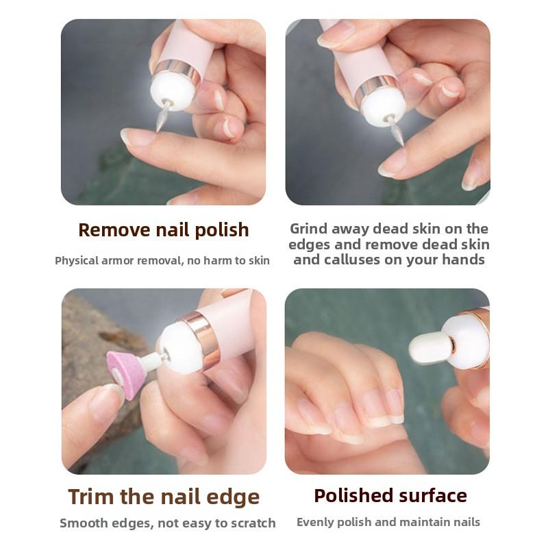 Mini Electric Nail Grinder Small Tools Nail Remover Nail Machine Portable Exfoliating Set Nail Grinder