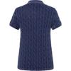Polo Ralph Lauren FW22 Slim Fit Solid Cable Knit Short Sleeve Polo Shirt Women tops Blue WMPOKNINCU20630-410