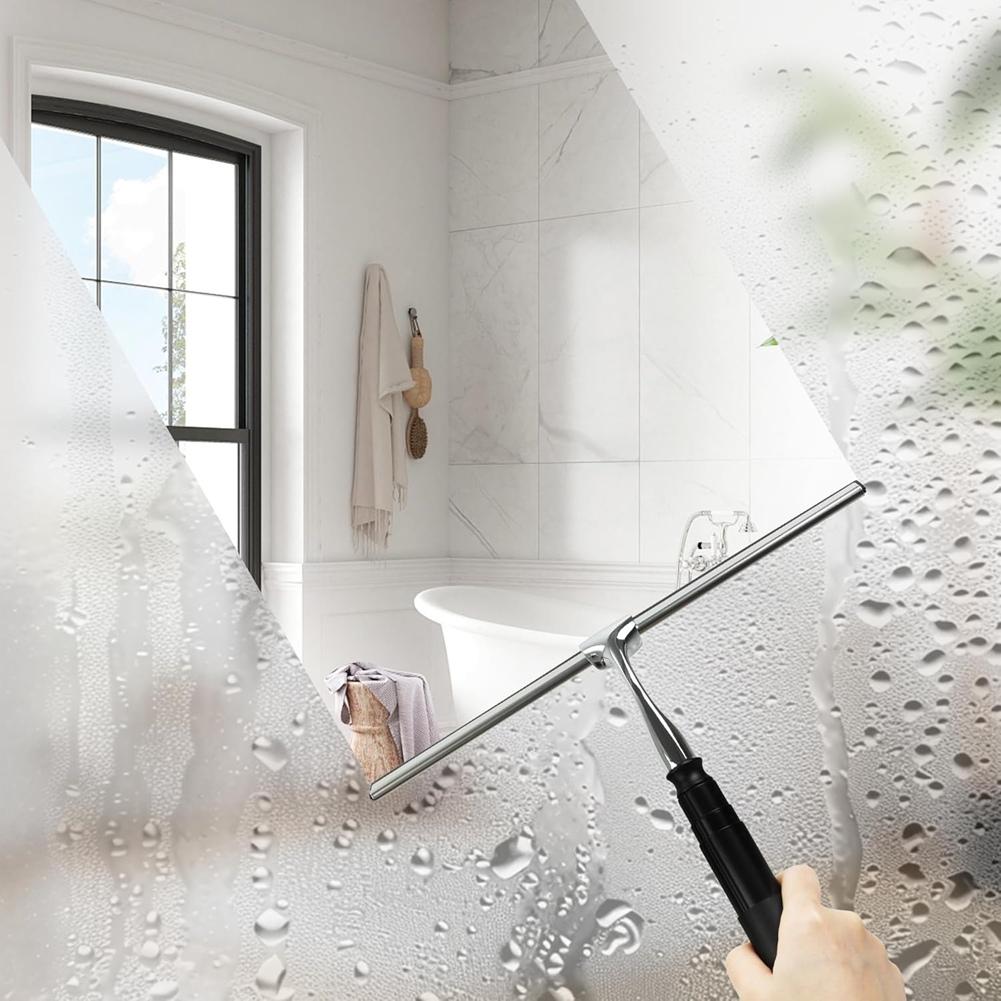 Good-12-51 Inch Home Telescopic Window-Scraper 2 In 1 Window Cleaning Scraper Kit For Floor Tiles Walls Car Windshield