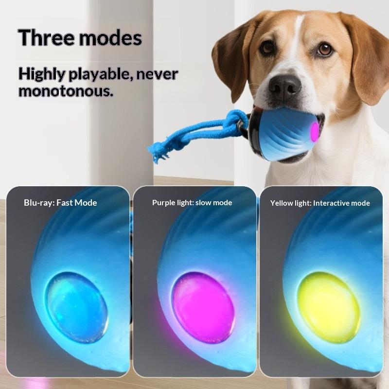 Dog Toys Bite Resistant Ball Electric Dog Glow Teasing Device for Relieving Boredom Pet Cat Toys for Walking for Jumping Balls