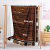 Decke Flanelldecke Emotionaler handgeschriebener Brief Englischer Brief 2D Digitaldruck Decke Decke