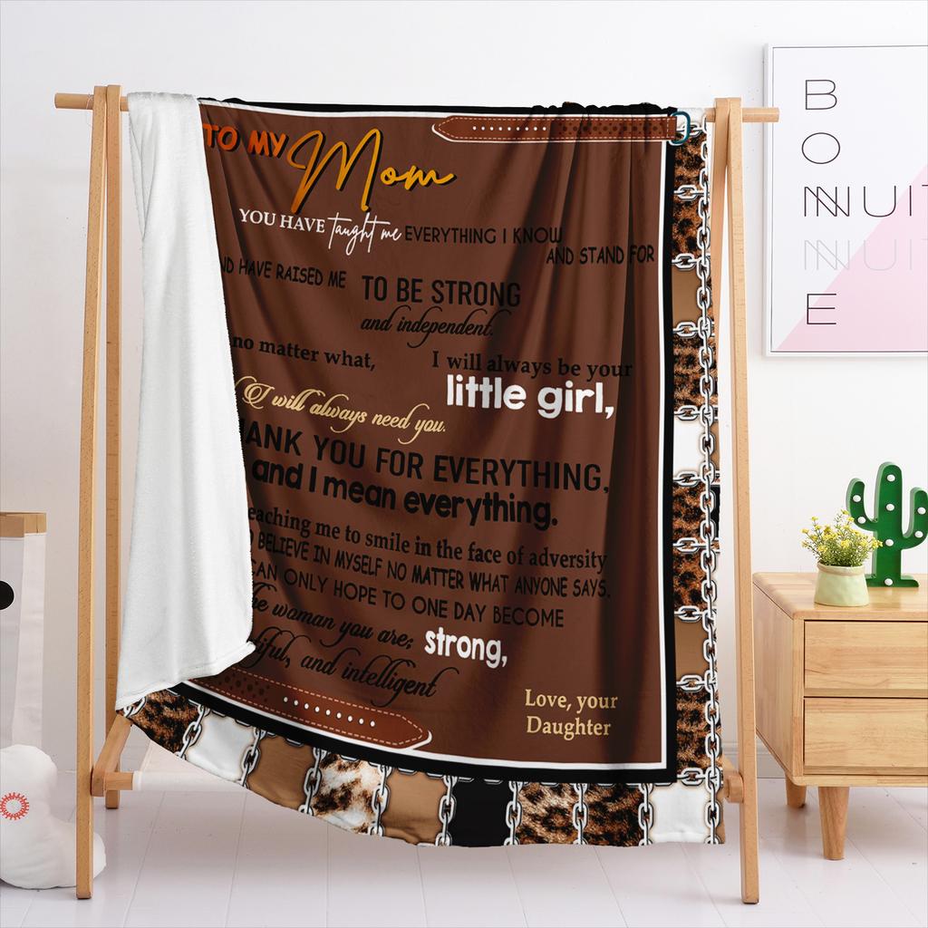 Decke Flanelldecke Emotionaler handgeschriebener Brief Englischer Brief 2D Digitaldruck Decke Decke