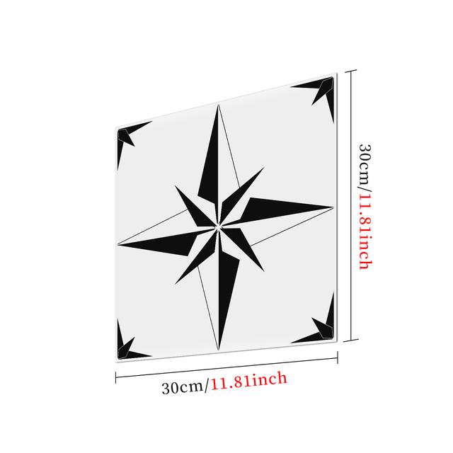 1Pcs Floor Tile Decoration Stickers Portuguese Tile Style Home Self-Adhesive PVC Waterproof Frosted Thickened Non-Slip Floor Stickers 30X30cm