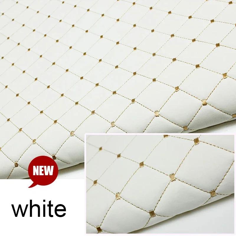 100x140cm Embroidery Quilted PVC Leather Fabric for Car Floor Mat Seat Decoration Faux Leathers Upholstery Wall Craft Material