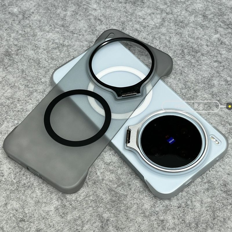 For Vivo X300 Pro Case Fashion Magnetic Matte Transparent PC Borderless Hard Phone Cover Equipped With Camera Bracket Shell