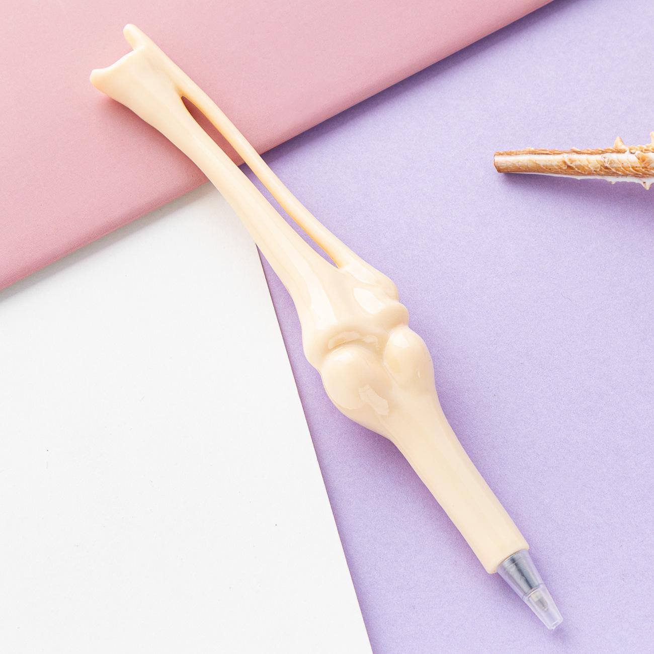 

1 шт. креативная шариковая ручка с человеческими костями забавные школьные канцелярские принадлежности новинка детский подарок награда милый кавайный стержень Ink Color:Black