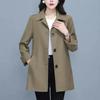 Women's Spring Autumn with Lining Middle-aged Jacket Female Simple Casual Windbreaker Ladies Outerwear