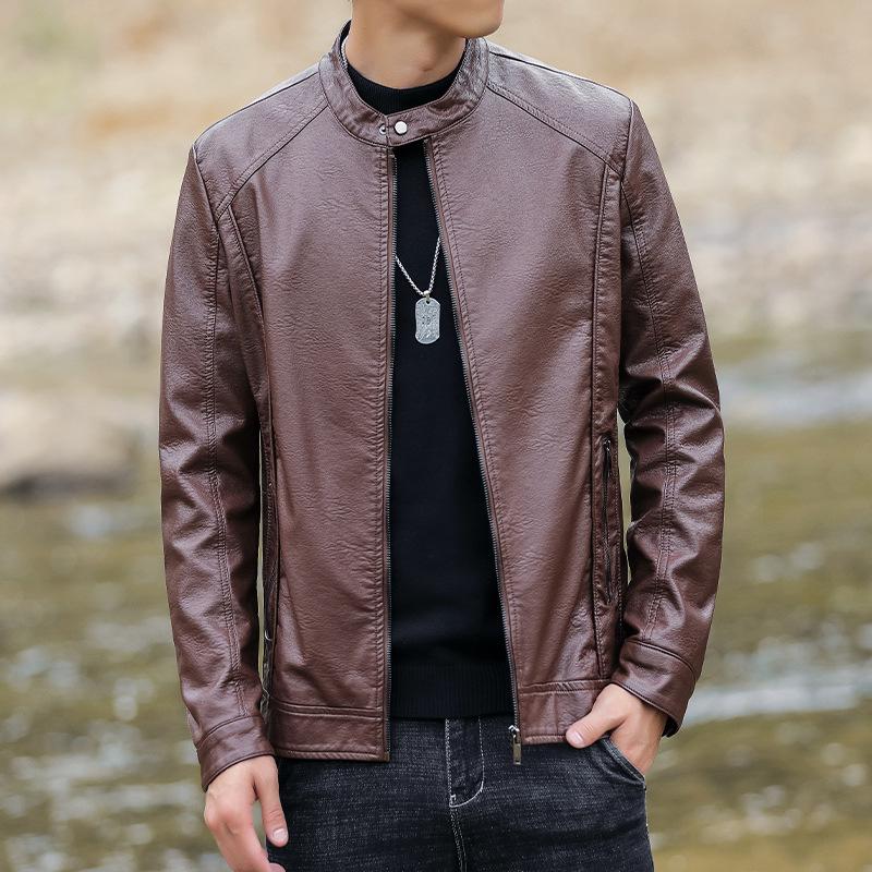 Мужская куртка из искусственной кожи — фото 19