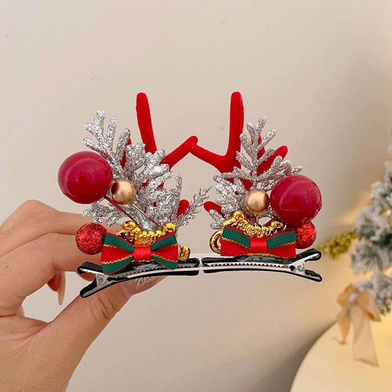 Children's Christmas Reindeer Headband - Cute Holiday Hair Accessory for Photos