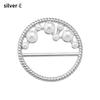 T-shirt Pearl Fixed Buckle Shirt Hem Decorative Buckle Silk Scarf Buckle Clothes Tighten Knotted Buckle Ring
