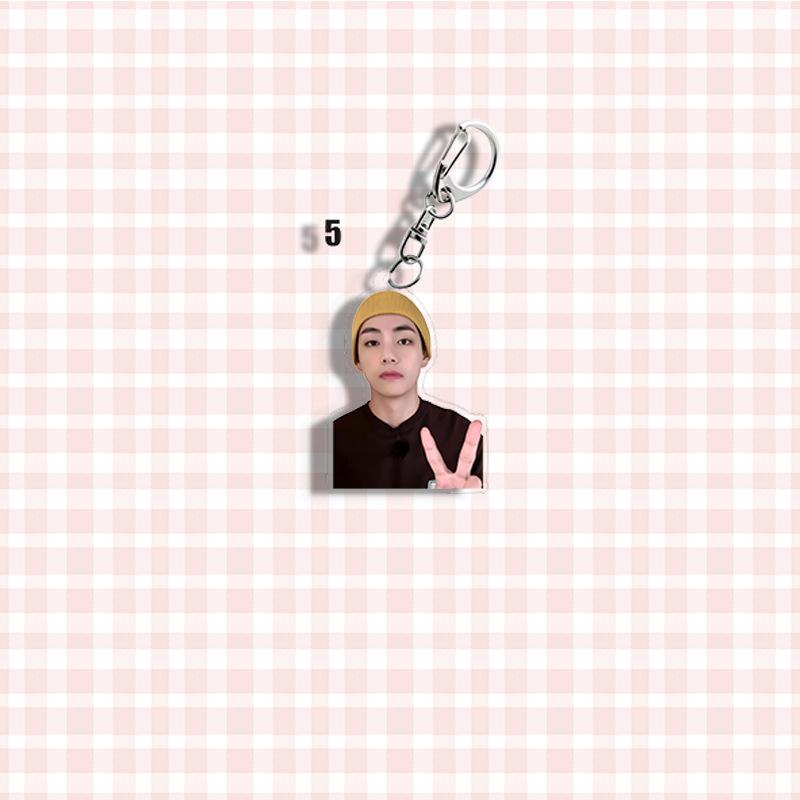 Portachiavi con 7 membri dei BTS, Portachiavi con Foto Solo Kpop, Ciondolo per Borsa con Ritratto di Idol Carino per Fan ARMY