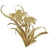 Chinesischer Traditioneller Stil Orchideen-Stickerei-Aufnäher DIY Bastelartikel mit Schmelzkleber Orchidee Schmelzklebe-Aufnäher 3D Blume Bügelbar